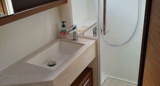 Lagoon 50 bathroom particular